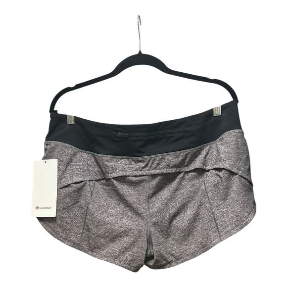 NWT Lululemon Speed Up LR Shorts 2.5” Lined, Heathered Luxe Multi Black - 12 - Picture 4 of 5